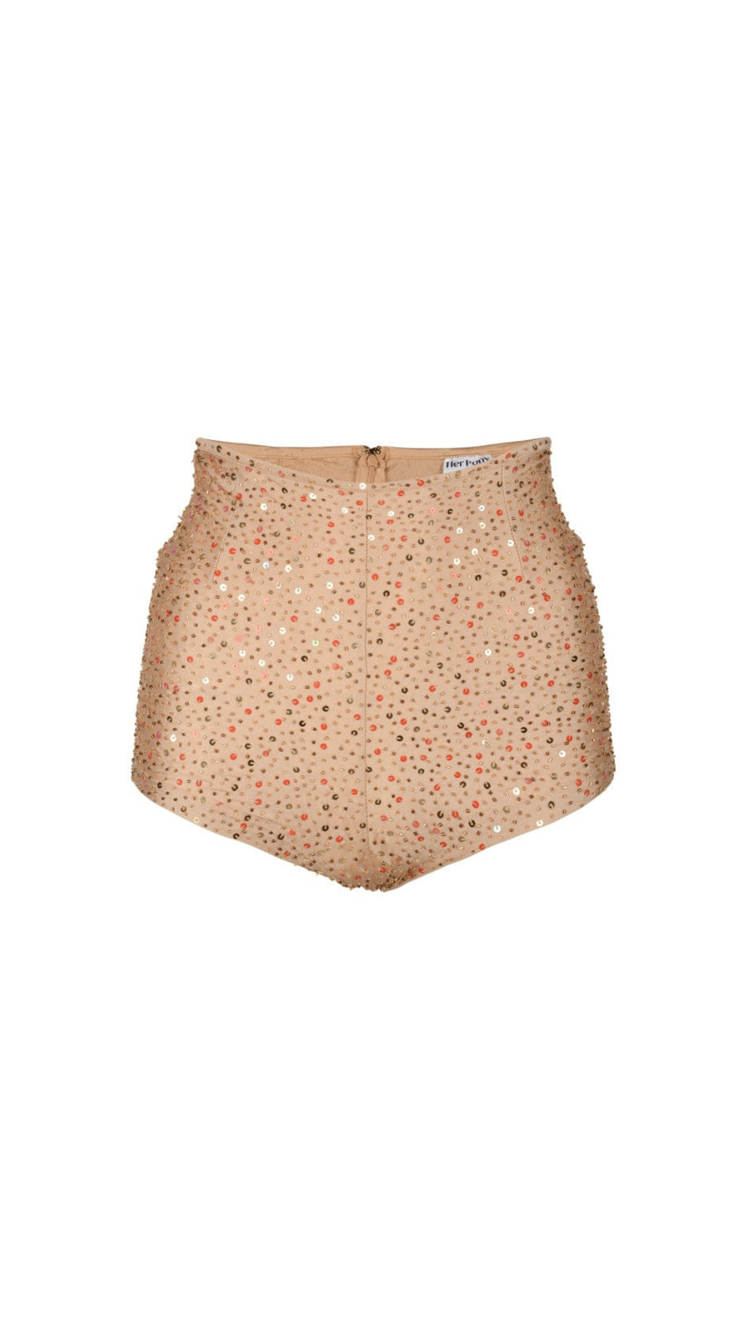 AMETHYST BEADED SPARKLE SHORTS - GOLD - Her Pony