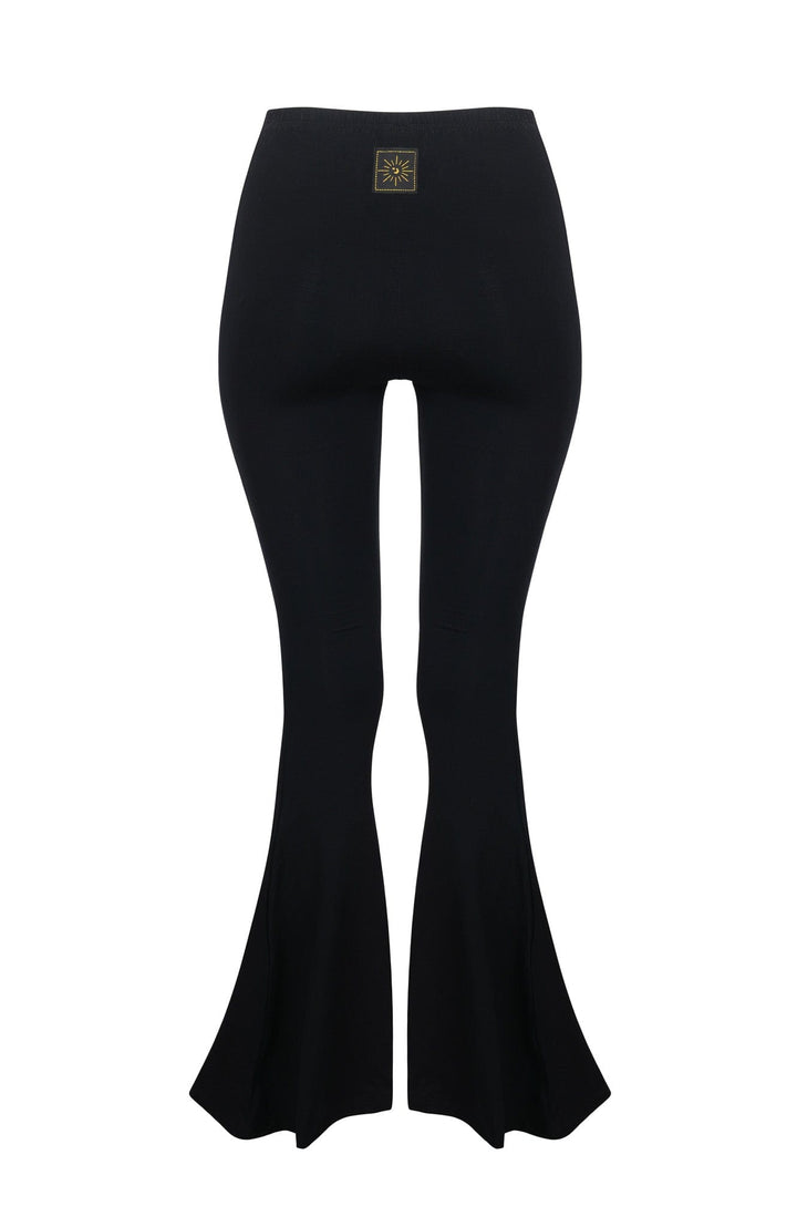 DAHLIA HIGH WAISTED FLARES - BLACK - Her Pony