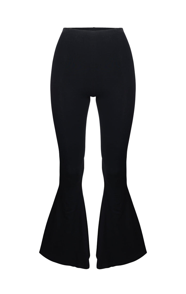 DAHLIA HIGH WAISTED FLARES - BLACK - Her Pony