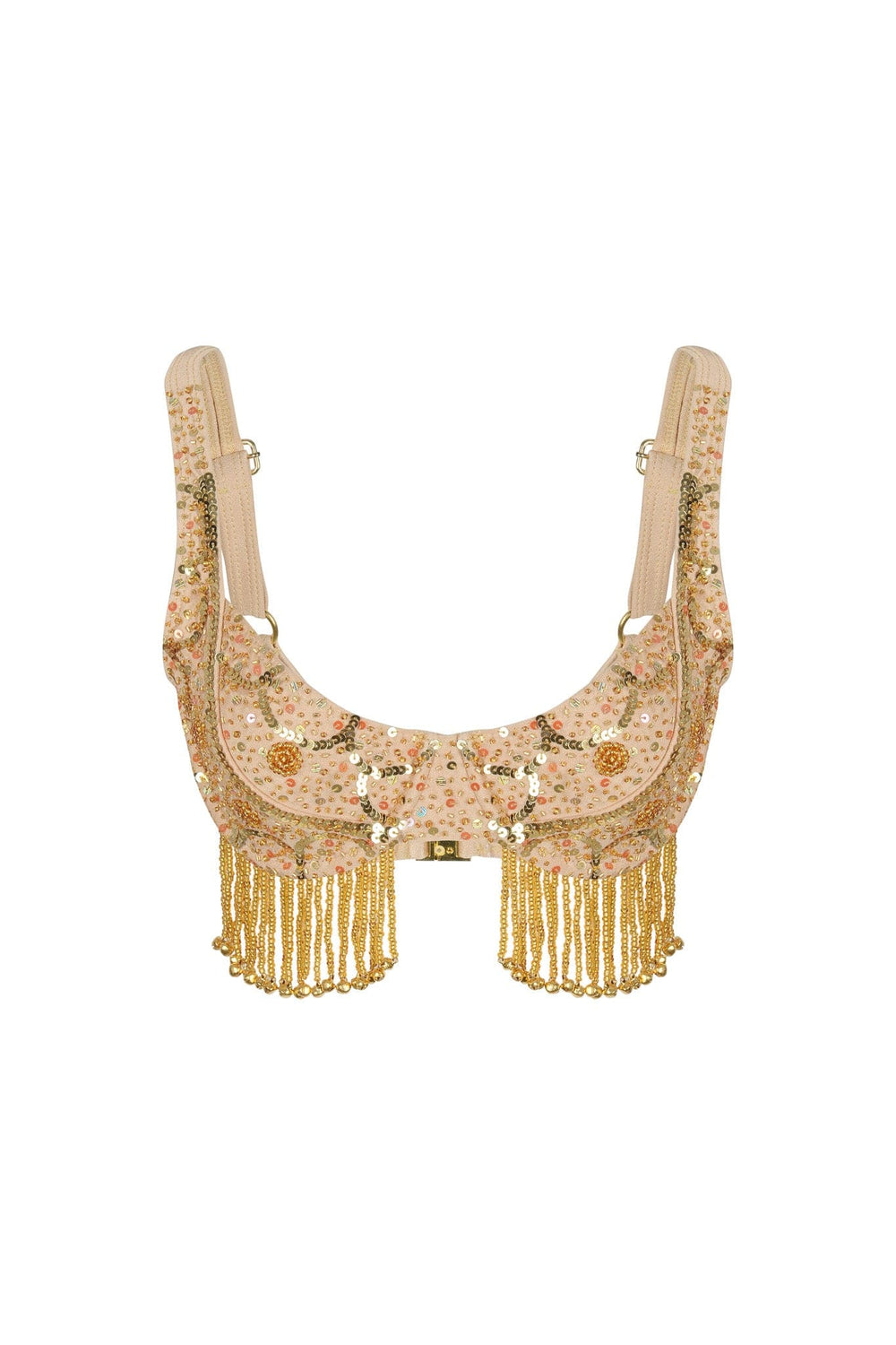 MADE TO ORDER / EDEN TASSLE SHIMMY BRA - GOLD - Her Pony