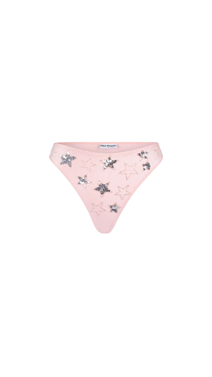 MADE TO ORDER / PHOENIX SPARKLE STAR BLOOMERS - PINK/SILVER - Her Pony