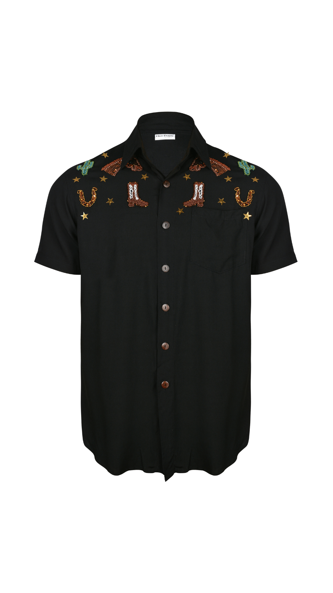 MADE TO ORDER / YEE-HAW WESTERN SPARKLE MENS SHIRT - Her Pony