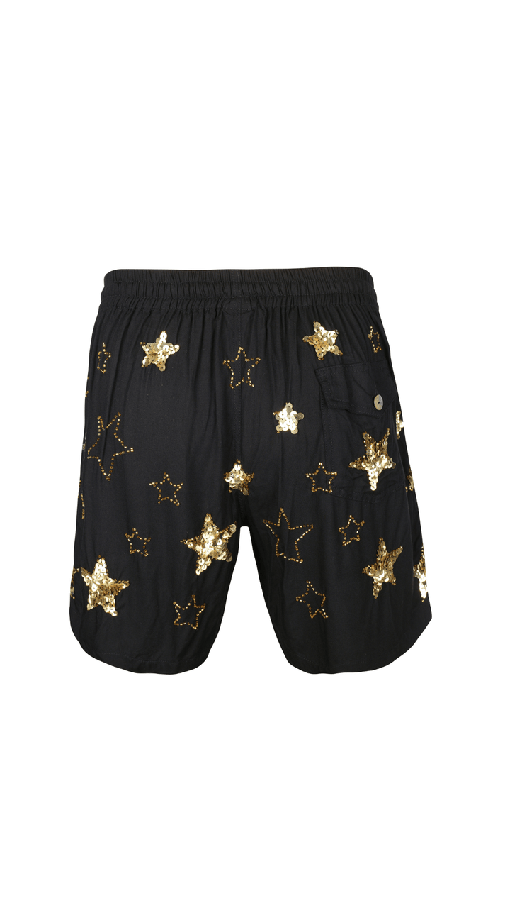 PHOENIX MENS SHORTS - BLACK/GOLD - Her Pony