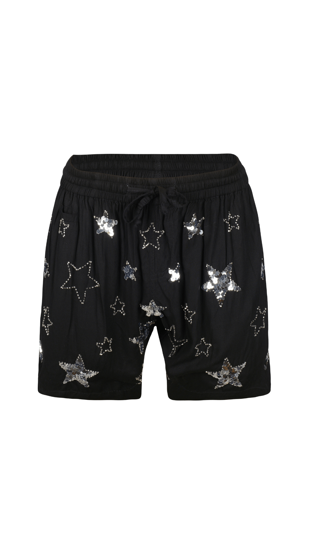 PHOENIX MENS SHORTS - BLACK/SILVER - Her Pony