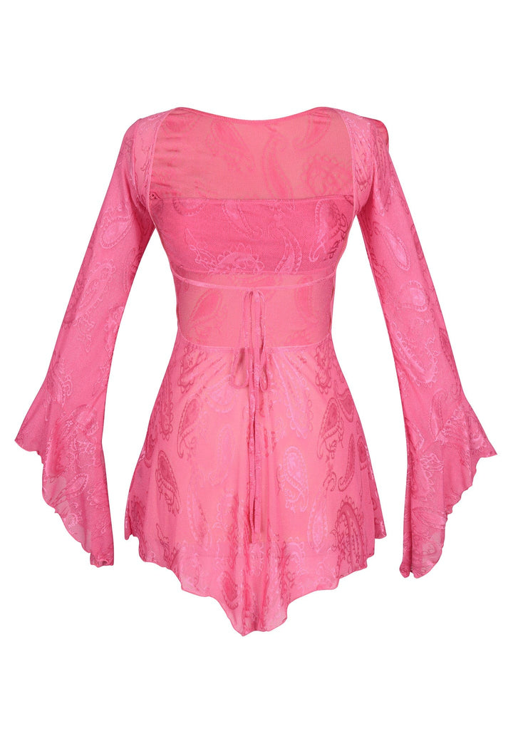 POSY BACKLESS PIXIE DRESS - HOT PINK LACE - Her Pony