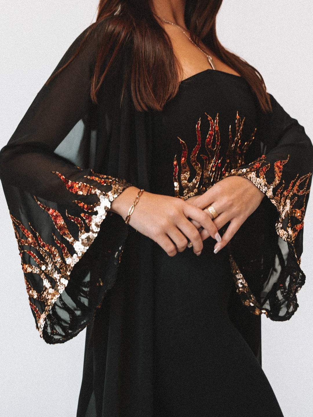 PRE-ORDER / BLAZE SEQUIN SPARKLE KIMONO - LONG - Her Pony