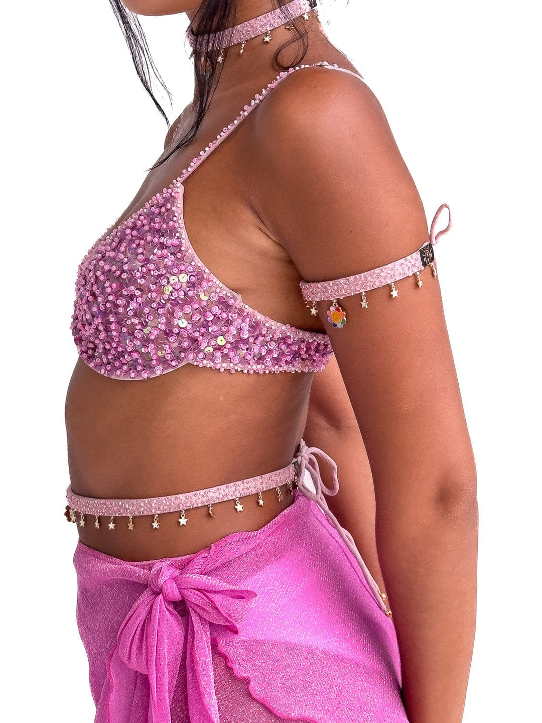 SAPPHIRA SPARKLE BRA - PINK - Her Pony