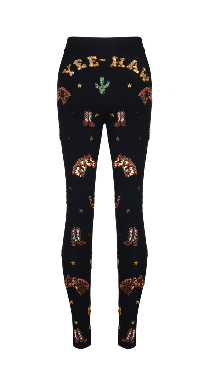 [size] MADE TO ORDER / YEE-HAW WESTERN SPARKLE LEGGINGS - Her Pony