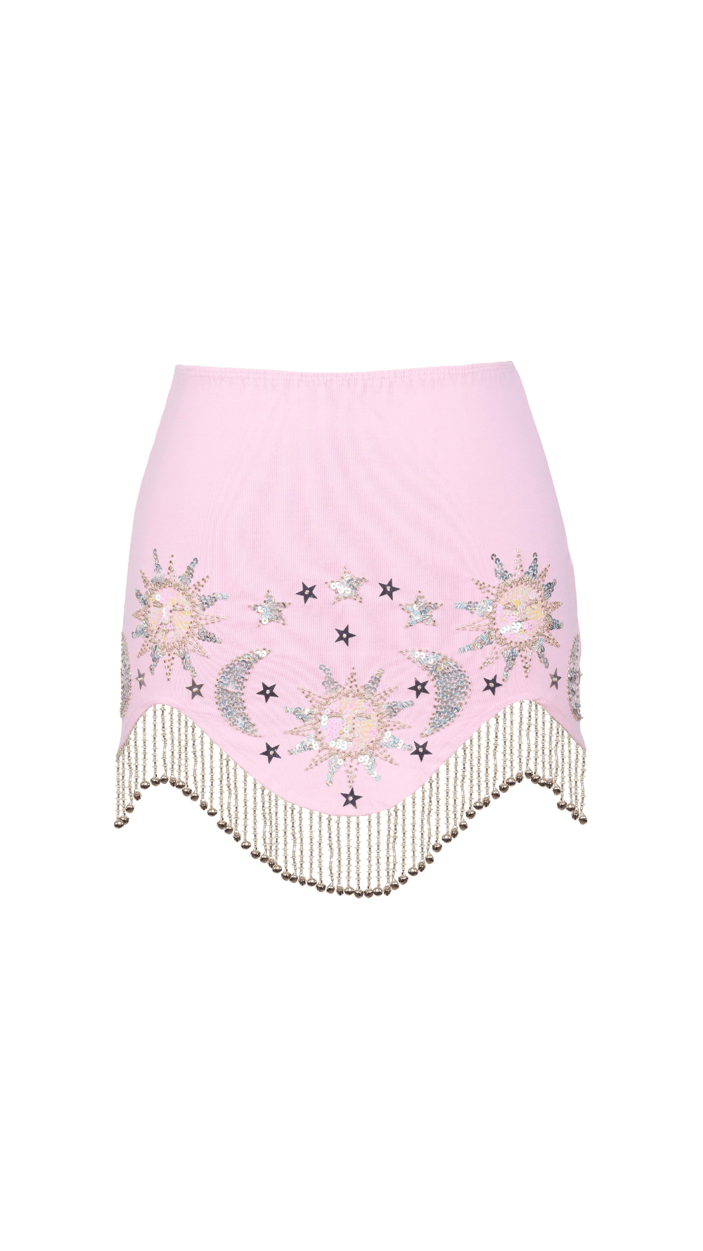 STELLA SEQUIN SPARKLE SHIMMY SKIRT - PINK/SILVER - Her Pony