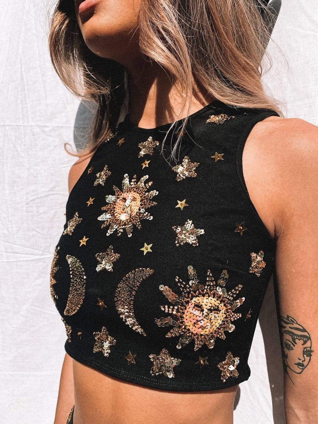 PRE-SALE / STELLA SEQUIN SPARKLE MINI CROP - Her Pony