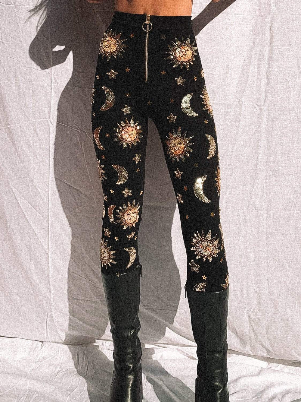 STELLA SEQUIN SPARKLE HIGH WAIST LEGGINGS - Her Pony